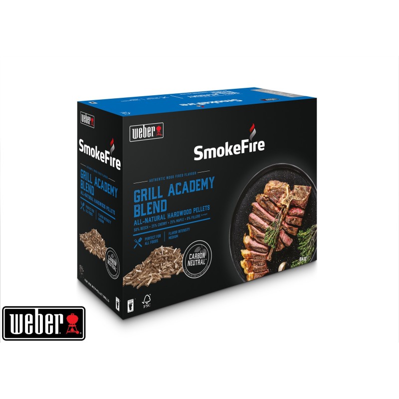 PELLETS DE BOIS - MELANGE GRIL ACADEMY 8KG WEBER