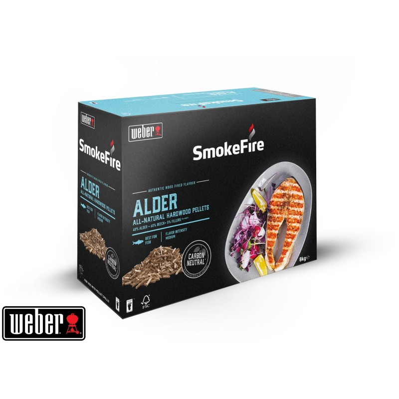 PELLETS DE BOIS - AULNE 8KG WEBER