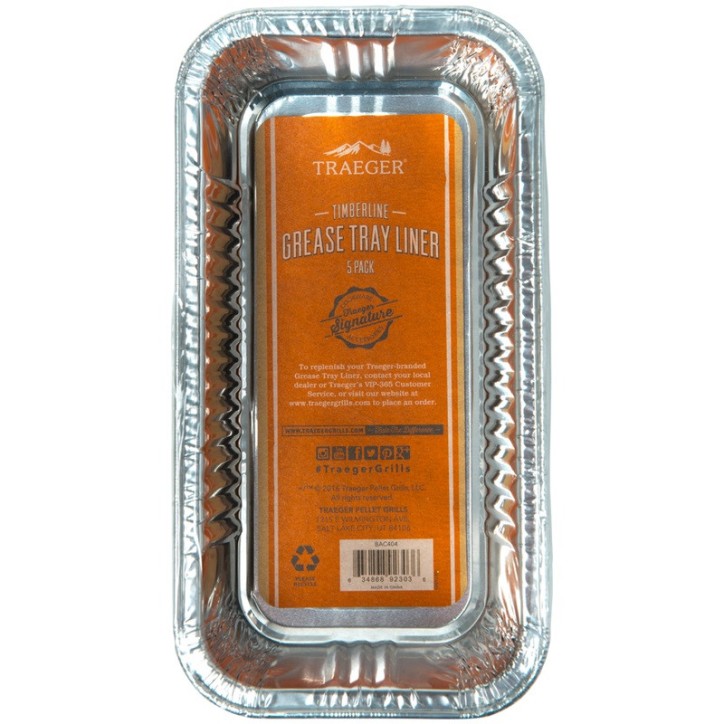 PELLET GRILL GREASE PAN LINERS TIMBERLINE TRAEGER – 5/PACK PELLET GRILL GREASE PAN LINERS TIMBERLINE TRAEGER – 5/PACK