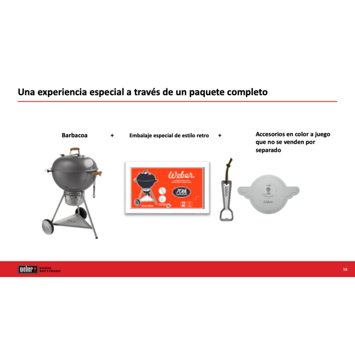 BARBACOA WEBER MASTER-TOUCH KETTLE 70 ANIVERSARIO - 57CM. EDICION LIMITADA