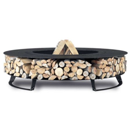 CHIMENEA DE JARDÍN HETTA WOOD 120 BLACK INOX