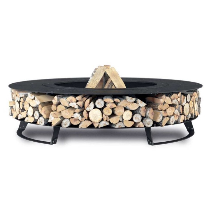 OUTDOOR FIRE PIT HETTA WOOD 120 BLACK INOX OUTDOOR FIRE PIT HETTA WOOD 120 BLACK INOX