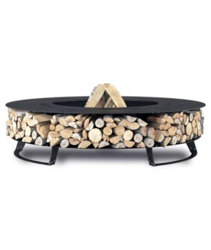 CHIMENEA DE JARDÍN HETTA WOOD 150 BLACK INOX