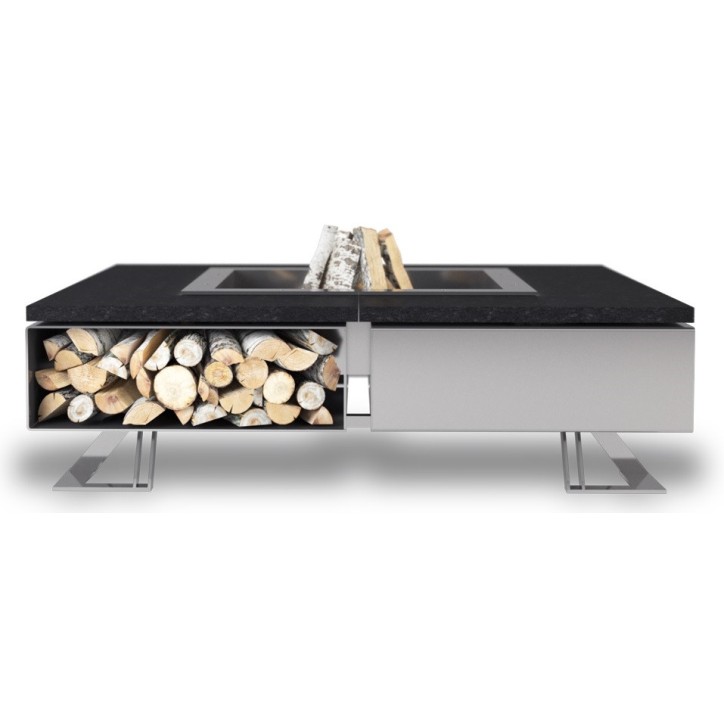 OUTDOOR FIRE PIT HETTA SQUARE 120 MONUMENTAL / INOX OUTDOOR FIRE PIT HETTA SQUARE 120 MONUMENTAL / INOX