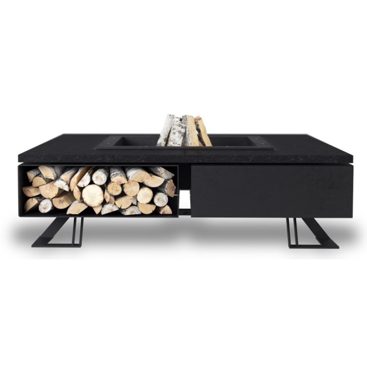 OUTDOOR FIRE PIT HETTA SQUARE 140 MONUMENTAL / BLACK INOX OUTDOOR FIRE PIT HETTA SQUARE 140 MONUMENTAL / BLACK INOX