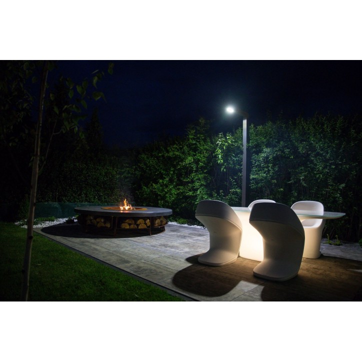 OUTDOOR FIRE PIT HETTA ROUND 120 CONCRETE / BLACK INOX