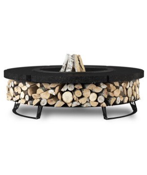 CHIMENEA DE JARDÍN HETTA ROUND 120 MONUMENTAL / BLACK INOX