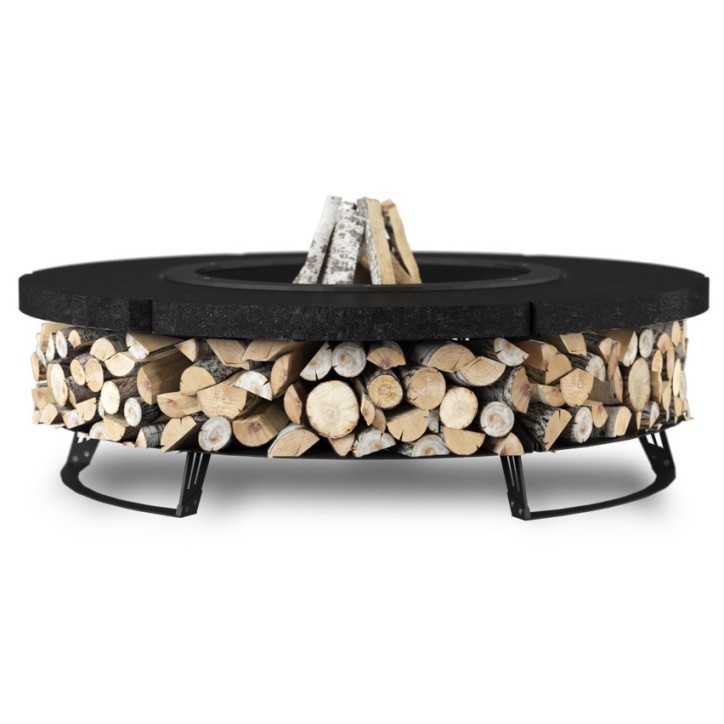 OUTDOOR FIRE PIT HETTA ROUND 120 MONUMENTAL / BLACK INOX OUTDOOR FIRE PIT HETTA ROUND 120 MONUMENTAL / BLACK INOX