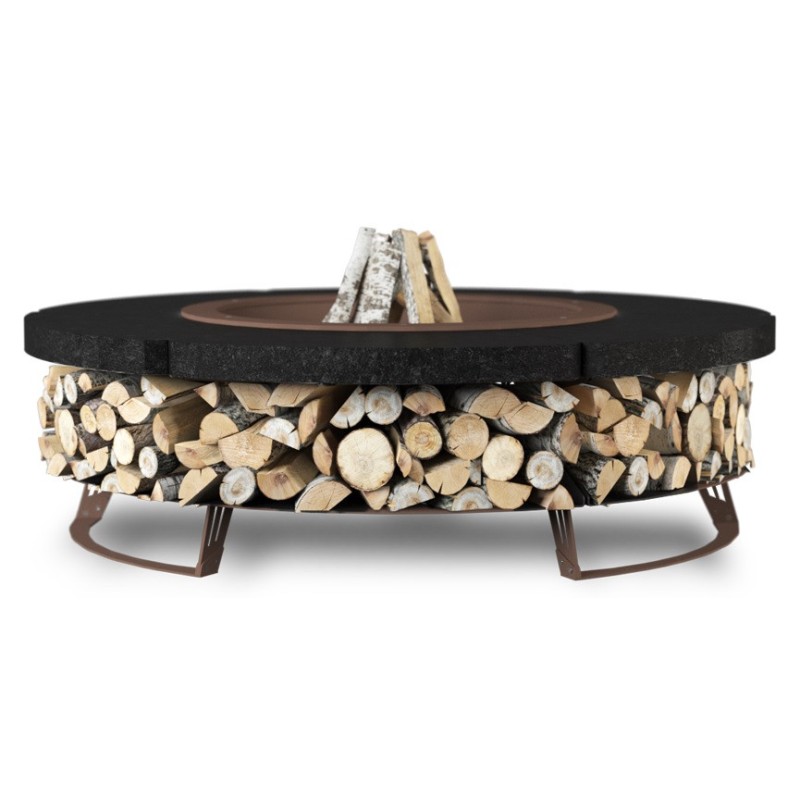 OUTDOOR FIRE PIT HETTA ROUND 120 MONUMENTAL / CORTEN