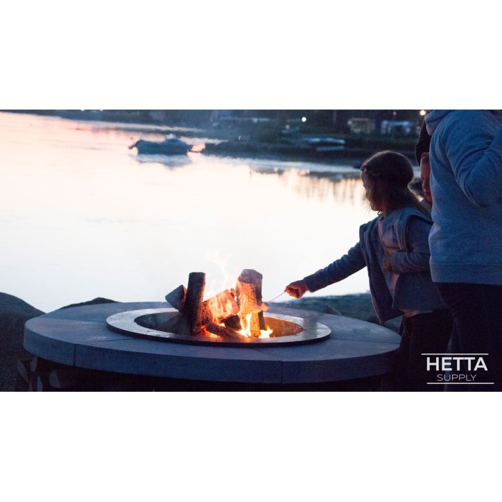 OUTDOOR FIRE PIT HETTA ROUND 155 CONCRETE / CORTEN OUTDOOR FIRE PIT HETTA ROUND 155 CONCRETE / CORTEN