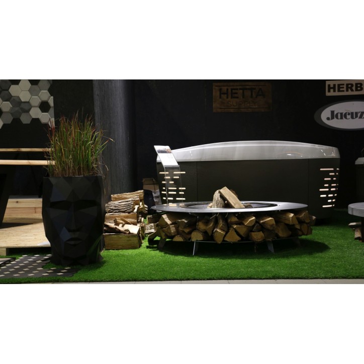 FOYER DE JARDIN HETTA ROUND 155 CONCRETE / BLACK INOX FOYER DE JARDIN HETTA ROUND 155 CONCRETE / BLACK INOX