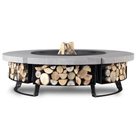 OUTDOOR FIRE PIT HETTA ROUND 155 CONCRETE / BLACK INOX
