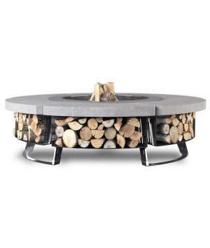 OUTDOOR FIRE PIT HETTA ROUND 155 CONCRETE / INOX