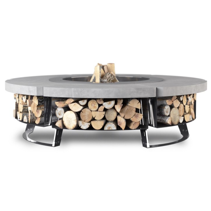 OUTDOOR FIRE PIT HETTA ROUND 155 CONCRETE / INOX OUTDOOR FIRE PIT HETTA ROUND 155 CONCRETE / INOX