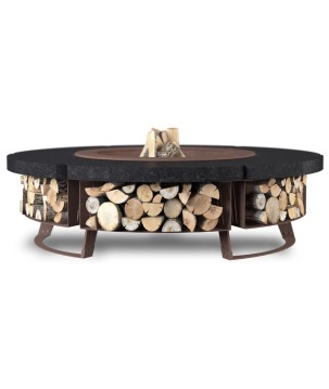 OUTDOOR FIRE PIT HETTA ROUND 155 MONUMENTAL / CORTEN