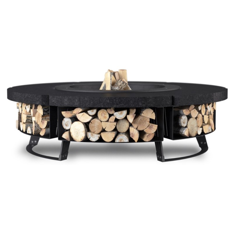 OUTDOOR FIRE PIT HETTA ROUND 155 MONUMENTAL / BLACK INOX