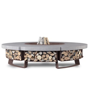 OUTDOOR FIRE PIT HETTA ROUND 230 CONCRETE / CORTEN