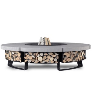 OUTDOOR FIRE PIT HETTA ROUND 230 CONCRETE / BLACK INOX