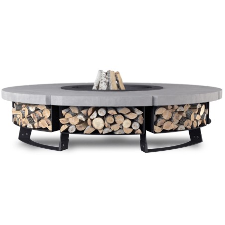 OUTDOOR FIRE PIT HETTA ROUND 230 CONCRETE / BLACK INOX