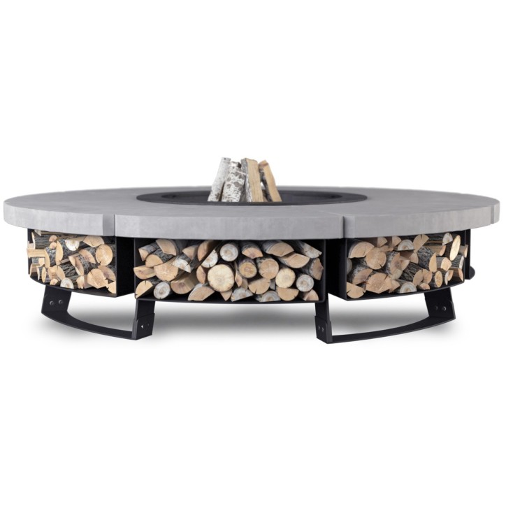 OUTDOOR FIRE PIT HETTA ROUND 230 CONCRETE / BLACK INOX OUTDOOR FIRE PIT HETTA ROUND 230 CONCRETE / BLACK INOX