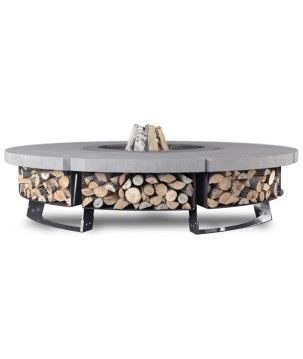 OUTDOOR FIRE PIT HETTA ROUND 230 CONCRETE / INOX