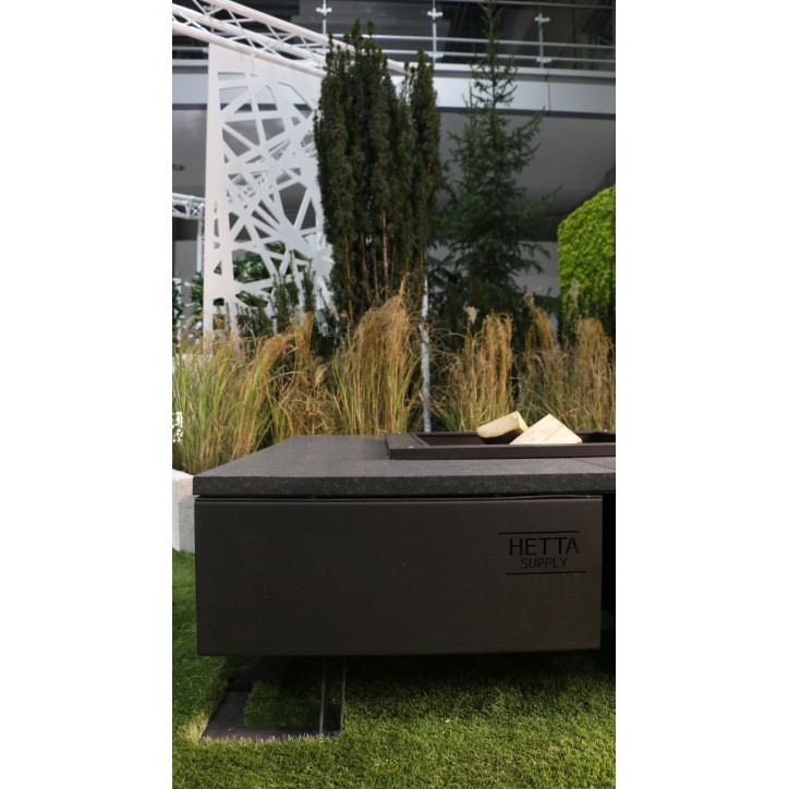 CHIMENEA DE JARDÍN HETTA SQUARE 140 MONUMENTAL / BLACK INOX