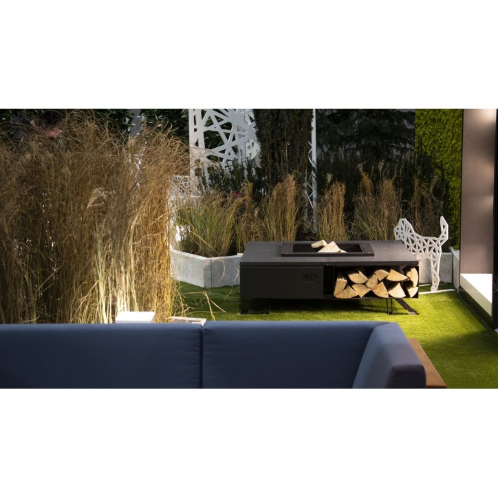 OUTDOOR FIRE PIT HETTA SQUARE 140 MONUMENTAL / BLACK INOX OUTDOOR FIRE PIT HETTA SQUARE 140 MONUMENTAL / BLACK INOX