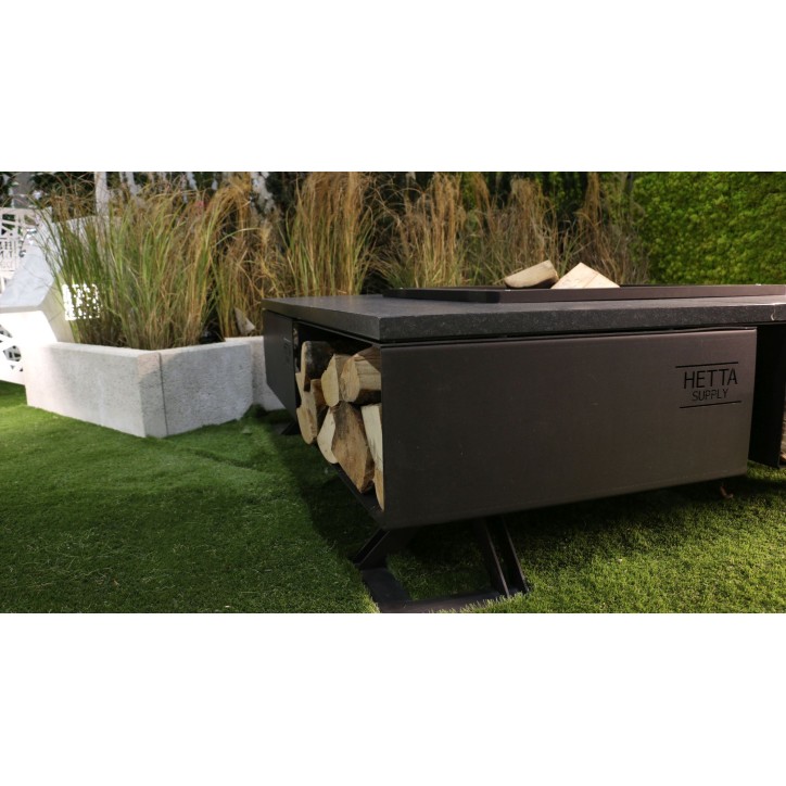 OUTDOOR FIRE PIT HETTA SQUARE 120 MONUMENTAL / BLACK INOX OUTDOOR FIRE PIT HETTA SQUARE 120 MONUMENTAL / BLACK INOX