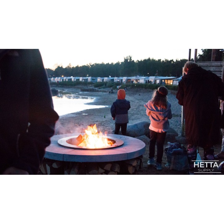 OUTDOOR FIRE PIT HETTA ROUND 120 CONCRETE / CORTEN OUTDOOR FIRE PIT HETTA ROUND 120 CONCRETE / CORTEN