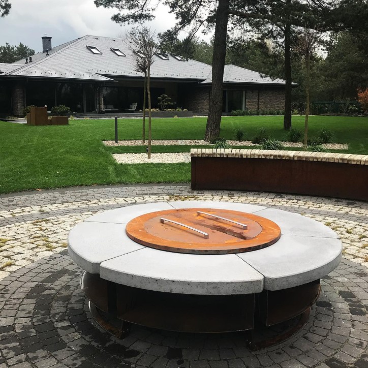 COUVERCLE CORTEN HETTA WOOD 150