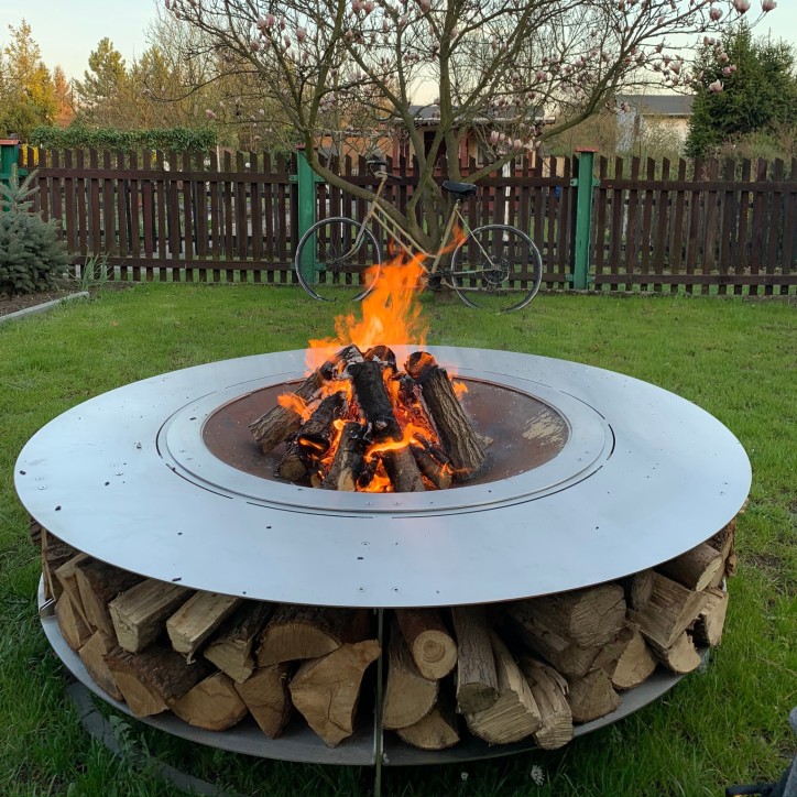CHIMENEA DE JARDÍN HETTA WOOD 120 INOX