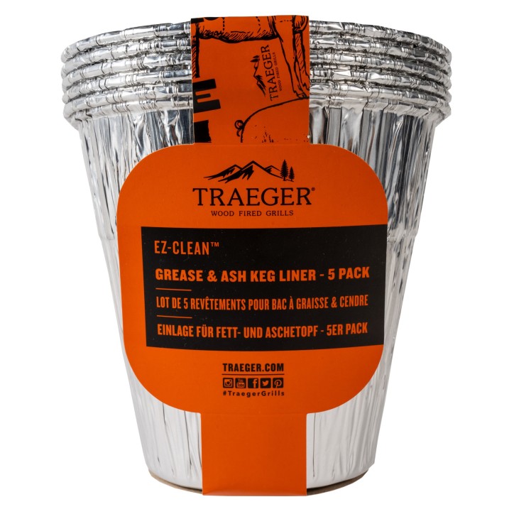 EZ-CLEAN GREASE & ASH KEG LINERS TRAEGER - 5/PACK EZ-CLEAN GREASE & ASH KEG LINERS TRAEGER - 5/PACK