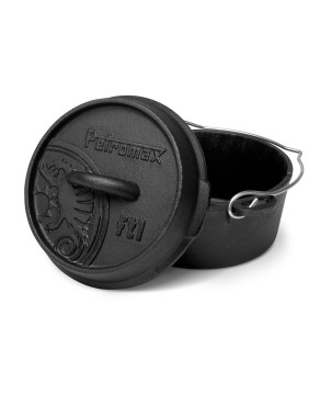 OLLA CON TAPA DE HIERRO FUNDIDO DUTCH OVEN CON BASE PLANA PETROMAX ft1-t (0,93 litros)