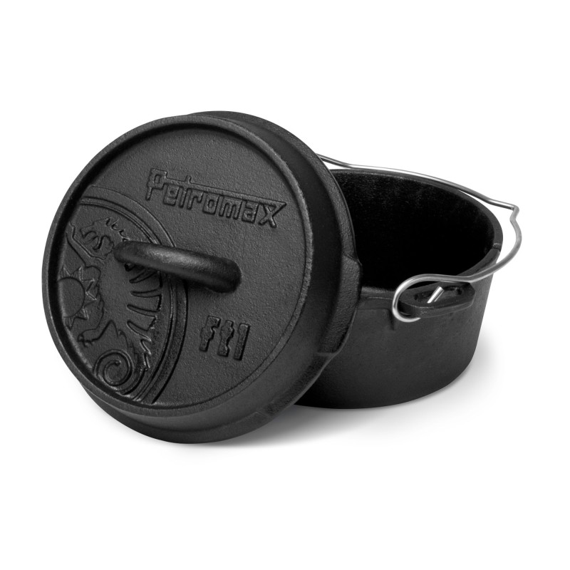 CAST IRON DUTCH OVEN WITH LID AND FLAT BASE PETROMAX ft1-t (0,93 liters)