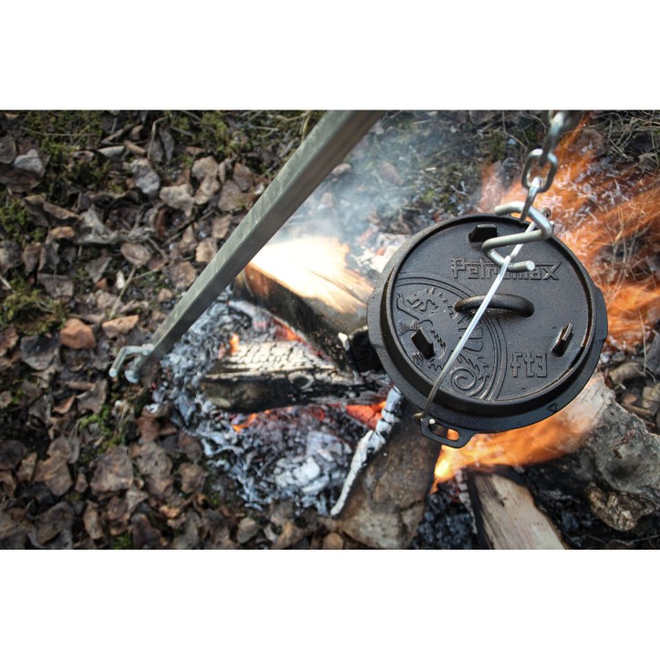 POT AVEC COUVERCLE EN FONTE AVEC BASE PLATE PETROMAX ft3-t (1,6 litres)