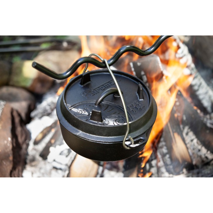 POT AVEC COUVERCLE EN FONTE AVEC BASE PLATE PETROMAX ft3-t (1,6 litres)