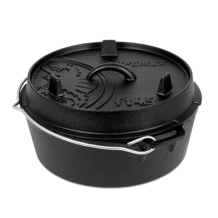 CAST IRON DUTCH OVEN WITH LID AND FLAT BASE PETROMAX ft4.5-t (3,5 liters) CAST IRON DUTCH OVEN WITH LID AND FLAT BASE PETROMAX ft4.5-t (3,5 liters)