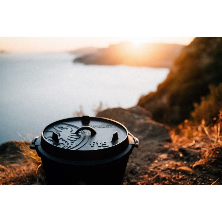 OLLA CON TAPA DE HIERRO FUNDIDO DUTCH OVEN CON BASE PLANA PETROMAX ft9-t (7,5 litros)