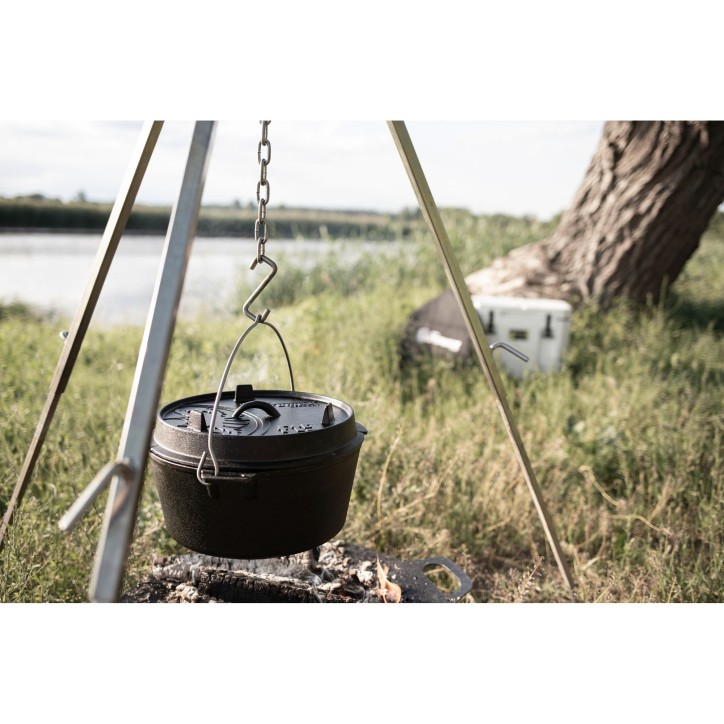 OLLA CON TAPA DE HIERRO FUNDIDO DUTCH OVEN CON BASE PLANA PETROMAX ft9-t (7,5 litros)