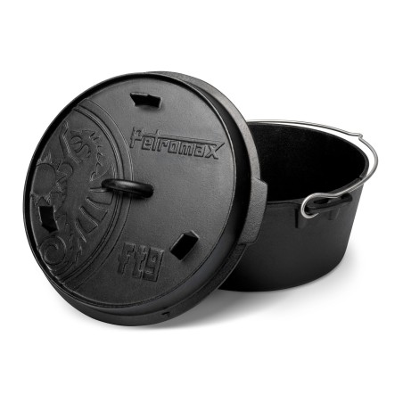 OLLA CON TAPA DE HIERRO FUNDIDO DUTCH OVEN CON BASE PLANA PETROMAX ft9-t (7,5 litros)