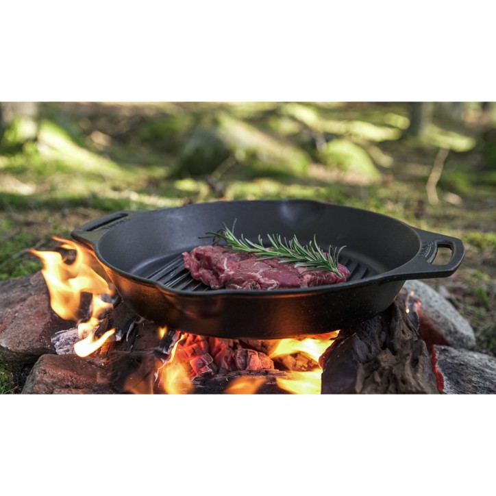 GRILL CASSEROLE À DEUX POIGNÉES EN FONTE PETROMAX gp30h-t (ø30 cm/2,5 litres) GRILL CASSEROLE À DEUX POIGNÉES EN FONTE PETROMAX gp30h-t (ø30 cm/2,5 litres)