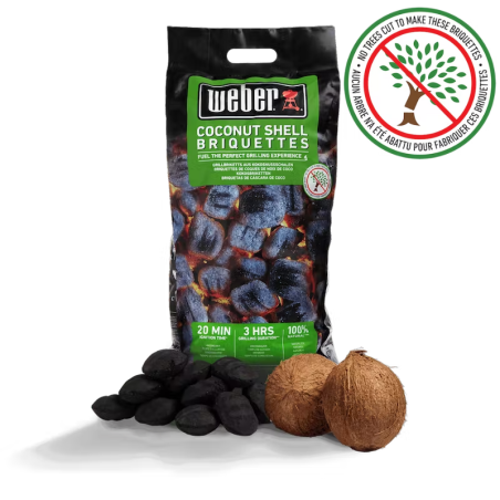 WEBER COCONUT SHELL BRIQUETTES - 4KG