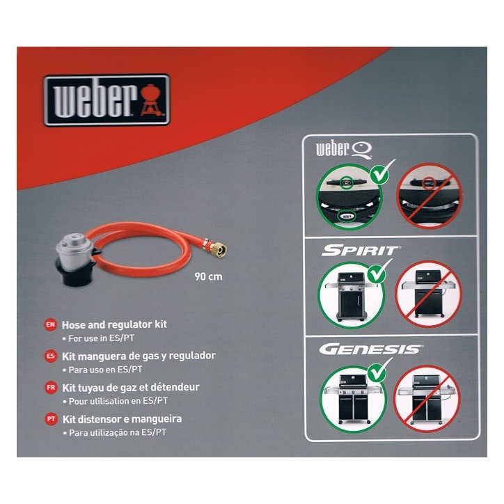 HOSE ADAPTER AND REGULATOR FOR WEBER Q1000/1200
