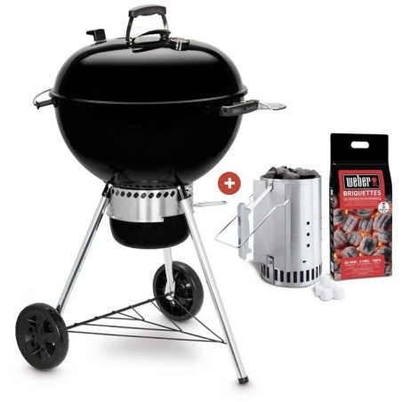 WEBER MASTER-TOUCH GBS E-5750 BLACK BARBECUE + RAPIDFIRE CHIMNEY STARTER KIT