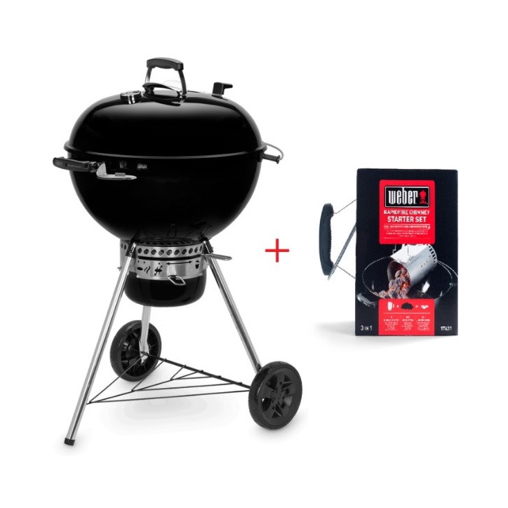 WEBER MASTER-TOUCH GBS E-5750 BLACK BARBECUE + RAPIDFIRE CHIMNEY STARTER KIT WEBER MASTER-TOUCH GBS E-5750 BLACK BARBECUE + RAPIDFIRE CHIMNEY STARTER KIT