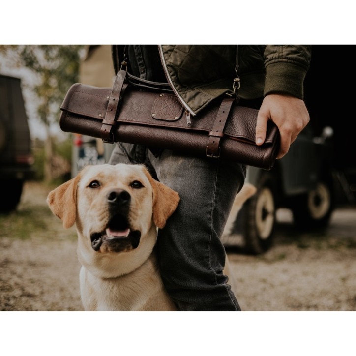 ÉTUI À COUTEAU WITLOFT–5 POCHES (MARRON FONCÉ/MARRON FONCÉ)