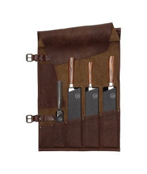 ESTUCHE PARA CUCHILLOS–5 BOLSILLOS WITLOFT (MARRÓN OSCURO/MARRÓN OSCURO)