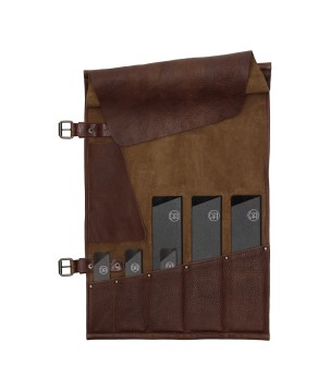 ESTUCHE PARA CUCHILLOS–5 BOLSILLOS WITLOFT (MARRÓN OSCURO/MARRÓN OSCURO)