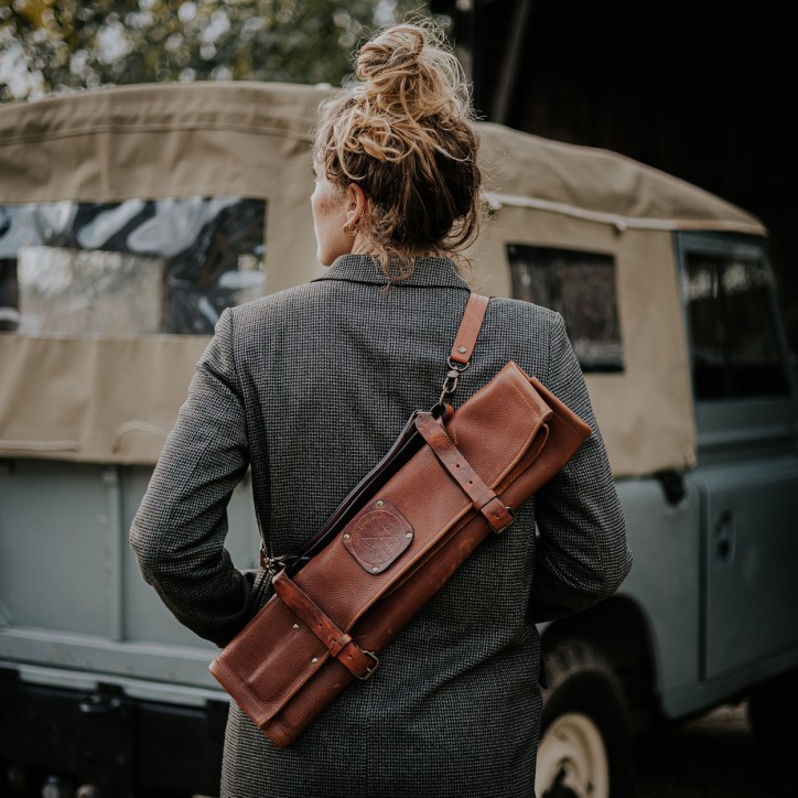 ÉTUI À COUTEAU WITLOFT–9 POCHES (MARRON FONCÉ/MARRON FONCÉ)