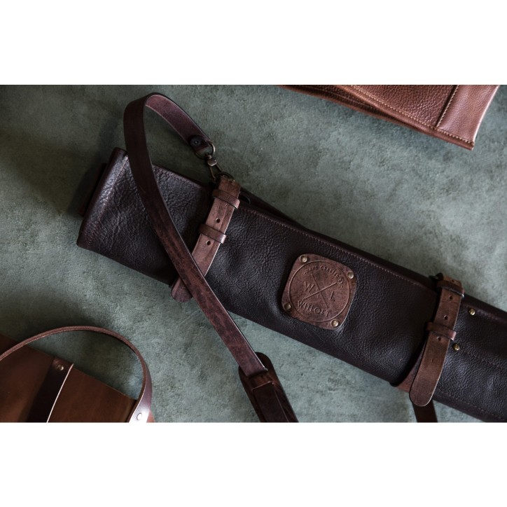 ÉTUI À COUTEAU WITLOFT–9 POCHES (MARRON FONCÉ/MARRON FONCÉ)